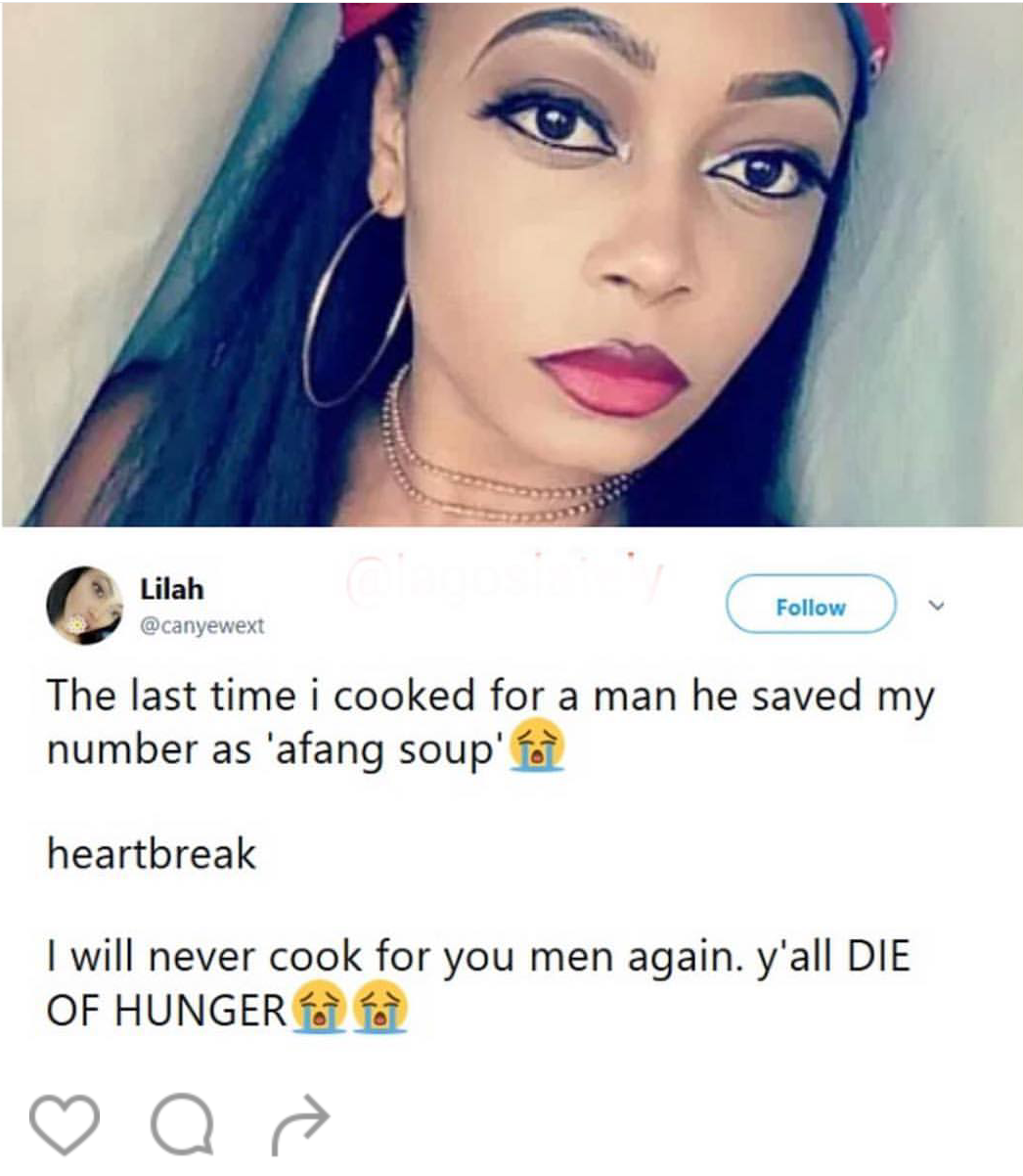 Lady Vow Never To Cook For Men Again, After This Happened To Her