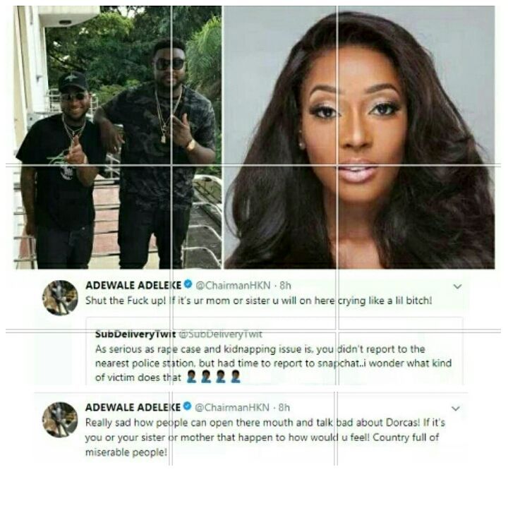 Shut The Fuck Up – Davido’s Brother Adewale Adeleke Reacts To Blames On Dorcas Fapson’s Rape Story